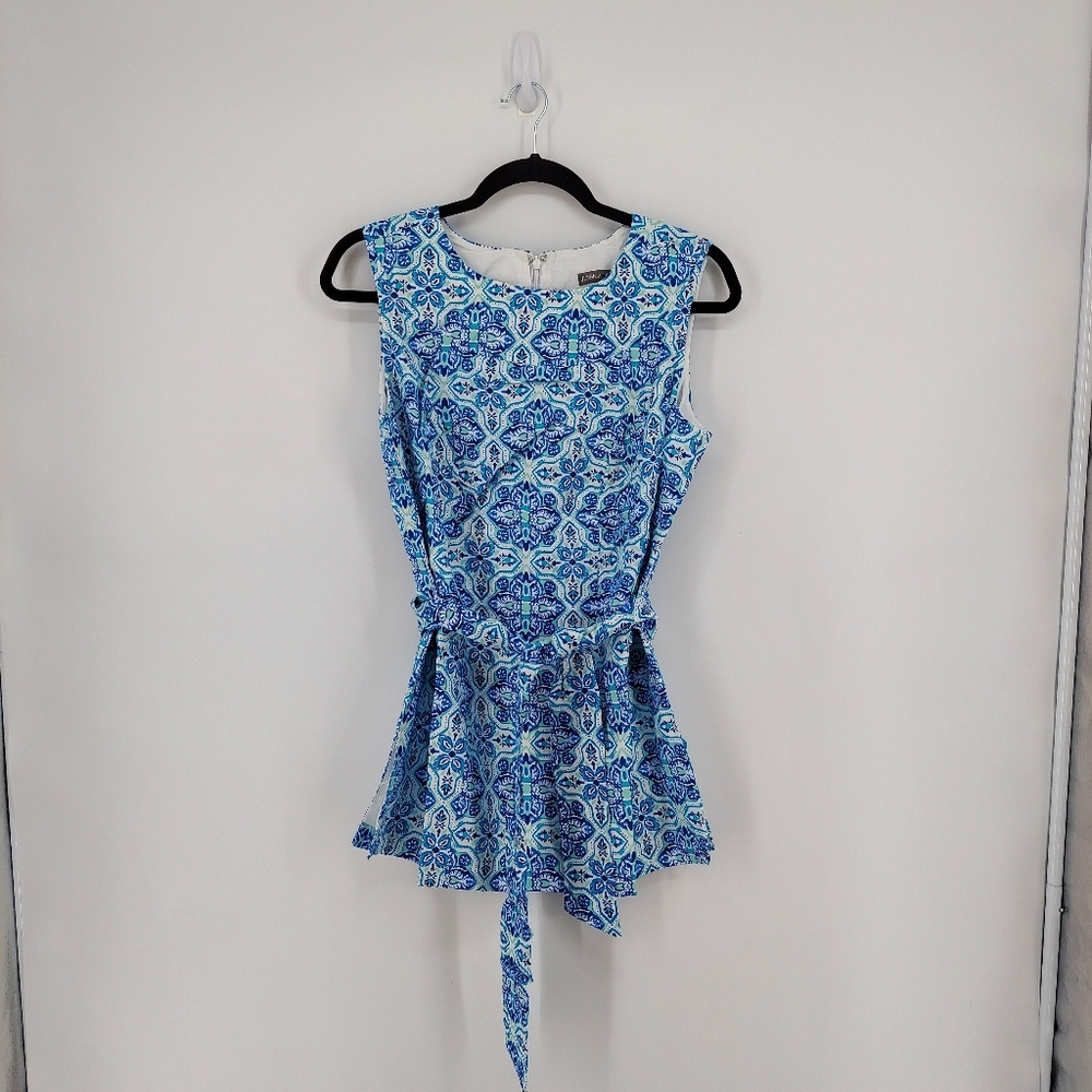 Jessica London 2 Piece Belted Tunic & White Capri